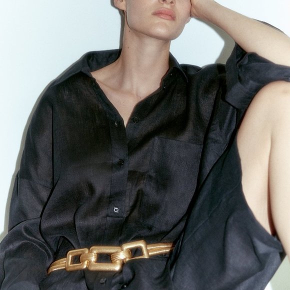 BLOGGER'S FAVE! Zara Gold Metal Belt NWT - Picture 15 of 17